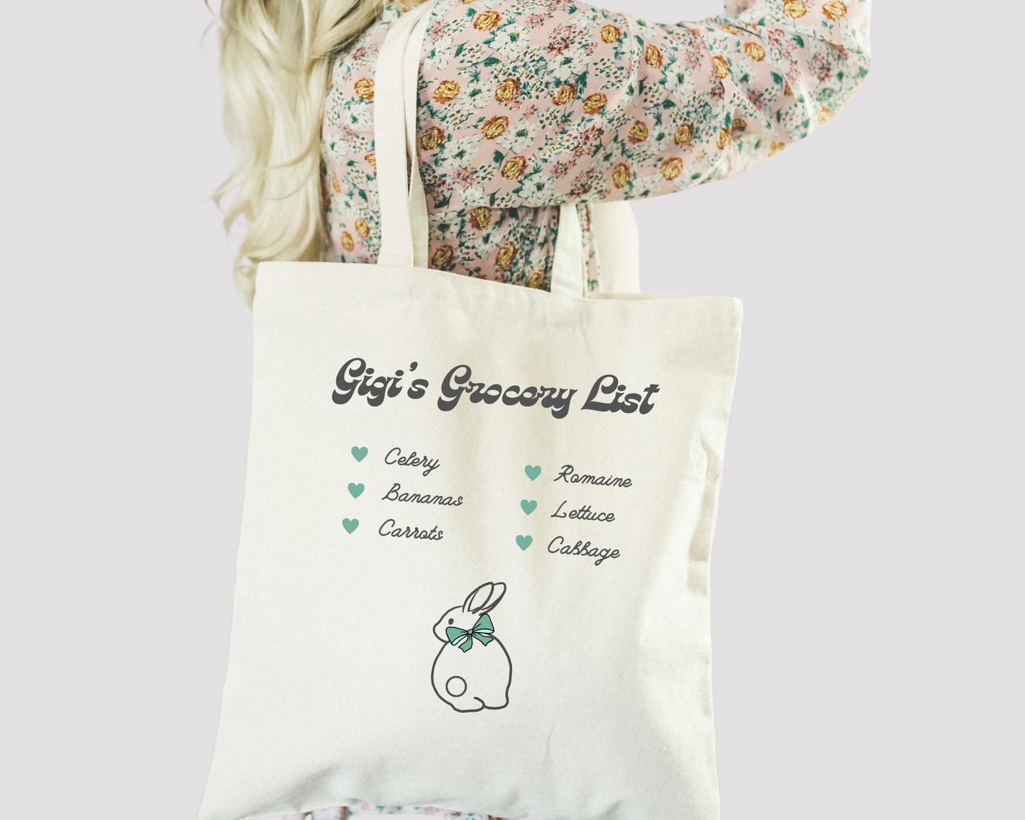 โ Pet Bunny/Rabbit - Shopping Tote Grocery/ Treats List - Customizable