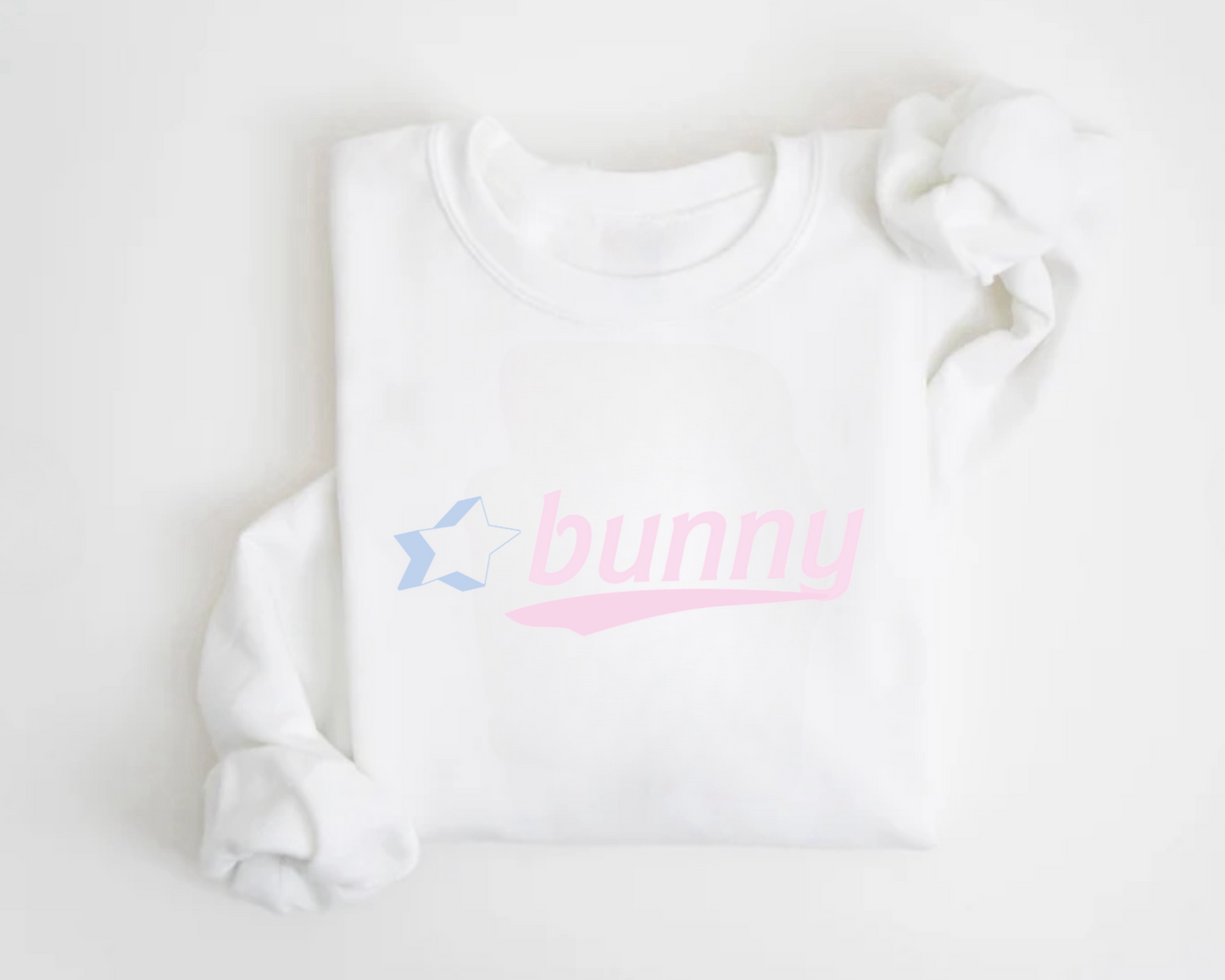 Bubblegum - Sporty 2000's Font - Ice White Crew Sweatshirt