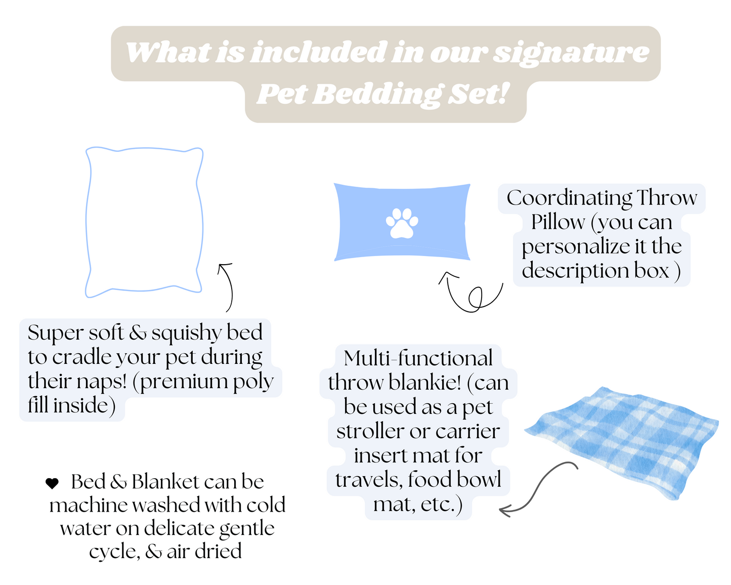 Picnic in Seoul - Pet Bed Full Set