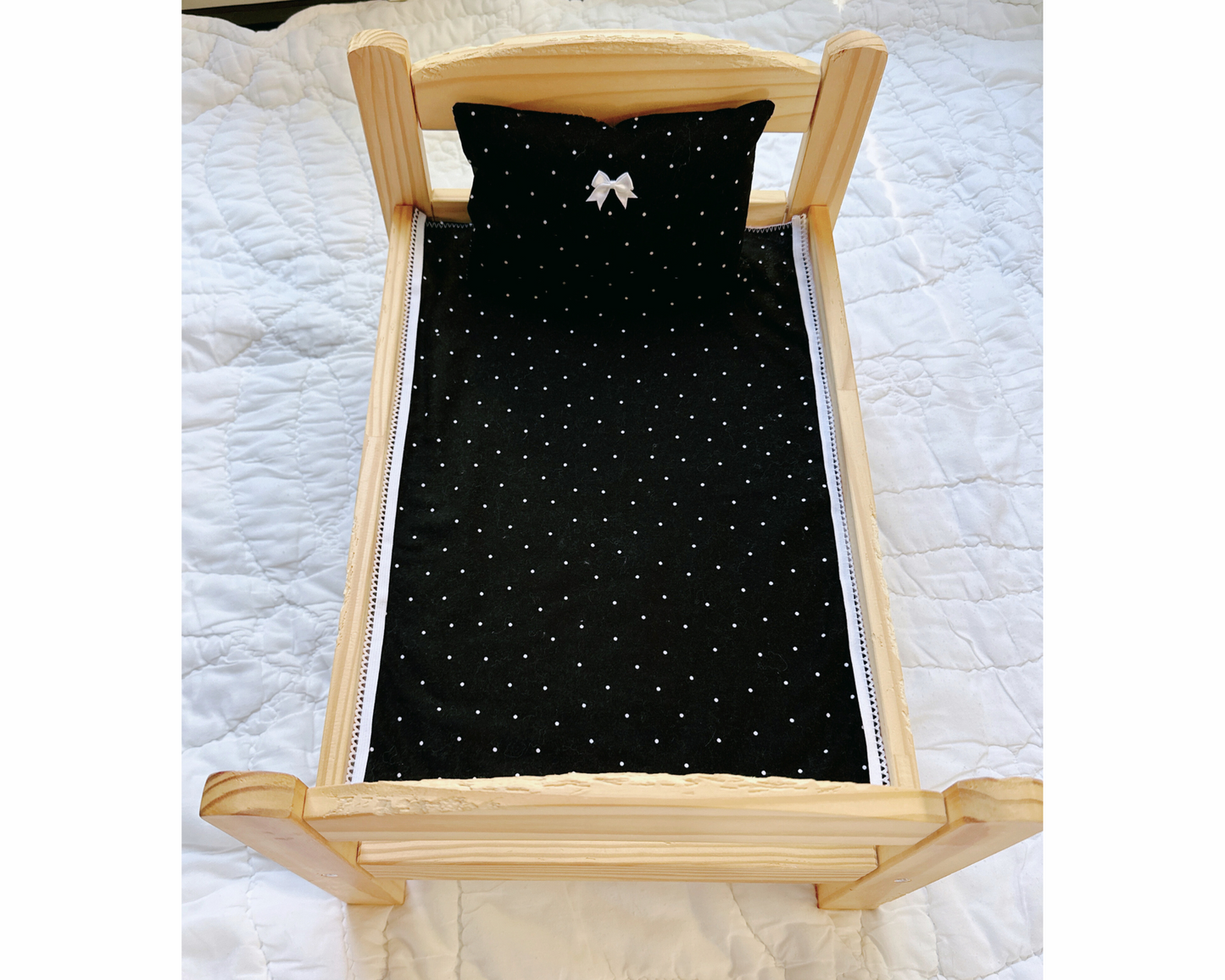 Dollette Dot & Icy White Fleece - Mini Set (Blanket & Pillow Only)