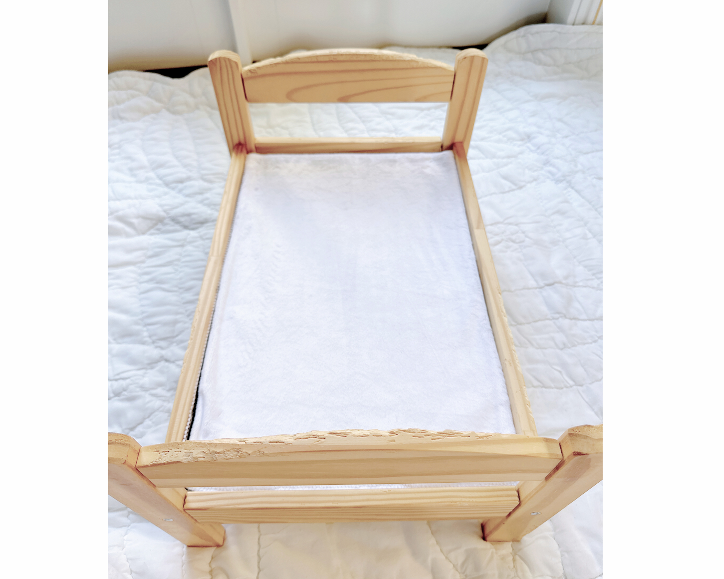 Dollette Dot & Icy White Fleece - Mini Set (Blanket & Pillow Only)