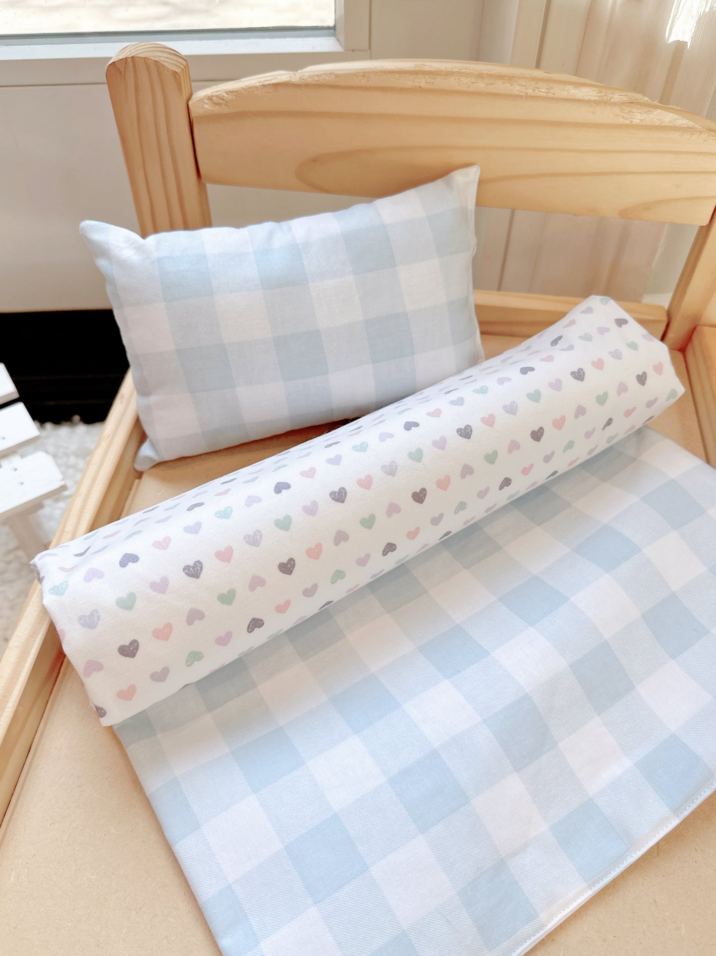 Bubblegum - Gingham Sky Blue - Padding Blanket ONLY