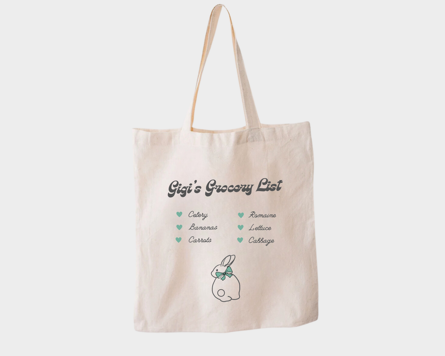 โ Pet Bunny/Rabbit - Shopping Tote Grocery/ Treats List - Customizable