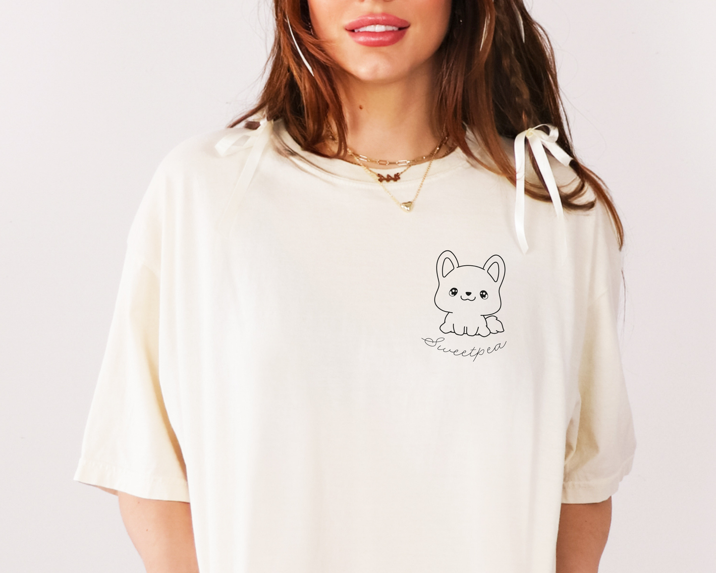 ā Cherry Sweet - Summer in Seoul - Kawaii Pet Oversized Fit PJ Tee - Personalization