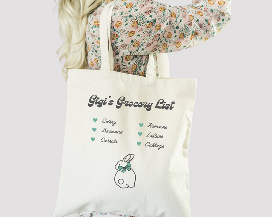 ❀ Pet Bunny/Rabbit - Shopping Tote Grocery/ Treats List - Customizable