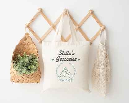 ❀ Customizable Shopping Tote Grocery/Treats for Pets (Horse)