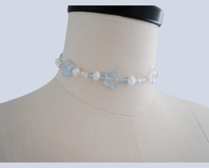 Sea Foam Pastel Siren - Authentic Strung Pearls & Czech Beads