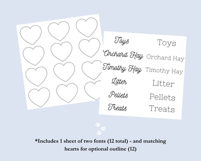 ❀ COMING SOON! - Rabbit/Bunny Organizing Sticker Labels - Food & Decor