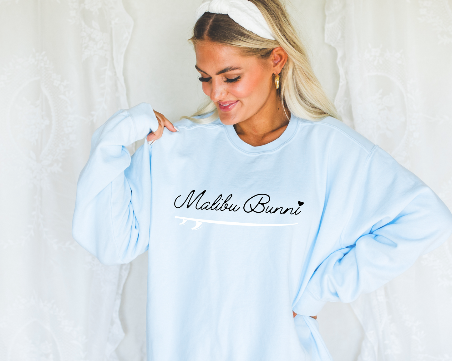 Malibu Bunni x Gidget Collection - Oversized Crew Sweatshirt