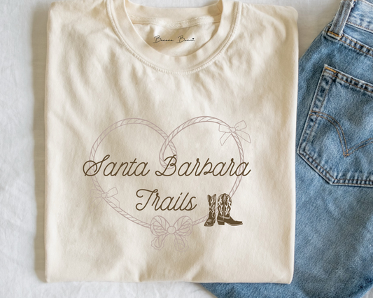 High Noon Collection - 'Santa Barbara Trails' - Fitted BabyTee - Ivory