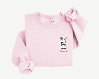 Cotton Candy Pink - Kawaii Pet Rabbit Personalized Sweatshirt